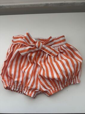 Habitual Orange and White Striped Bow-Front Bloomers